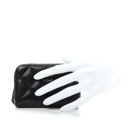 Chanel Caviar Quilted Zip Coin Purse Black 2 of 9