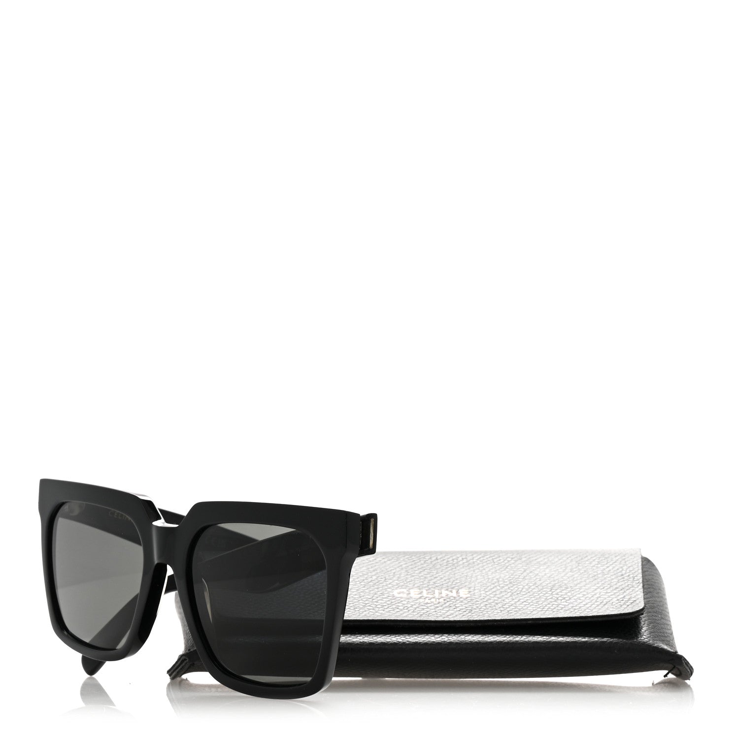 Celine Acetate Polarized Oversized Sunglasses CL4055IN Black 7 of 7