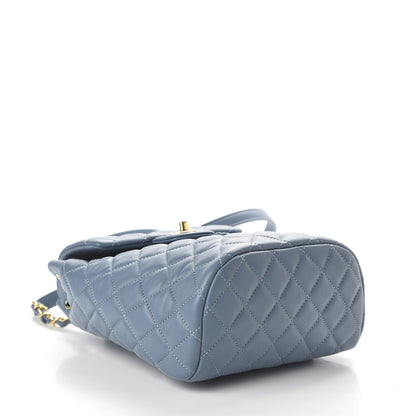 Chanel Calfskin Quilted Mini Urban Spirit Backpack Light Blue 3 of 10