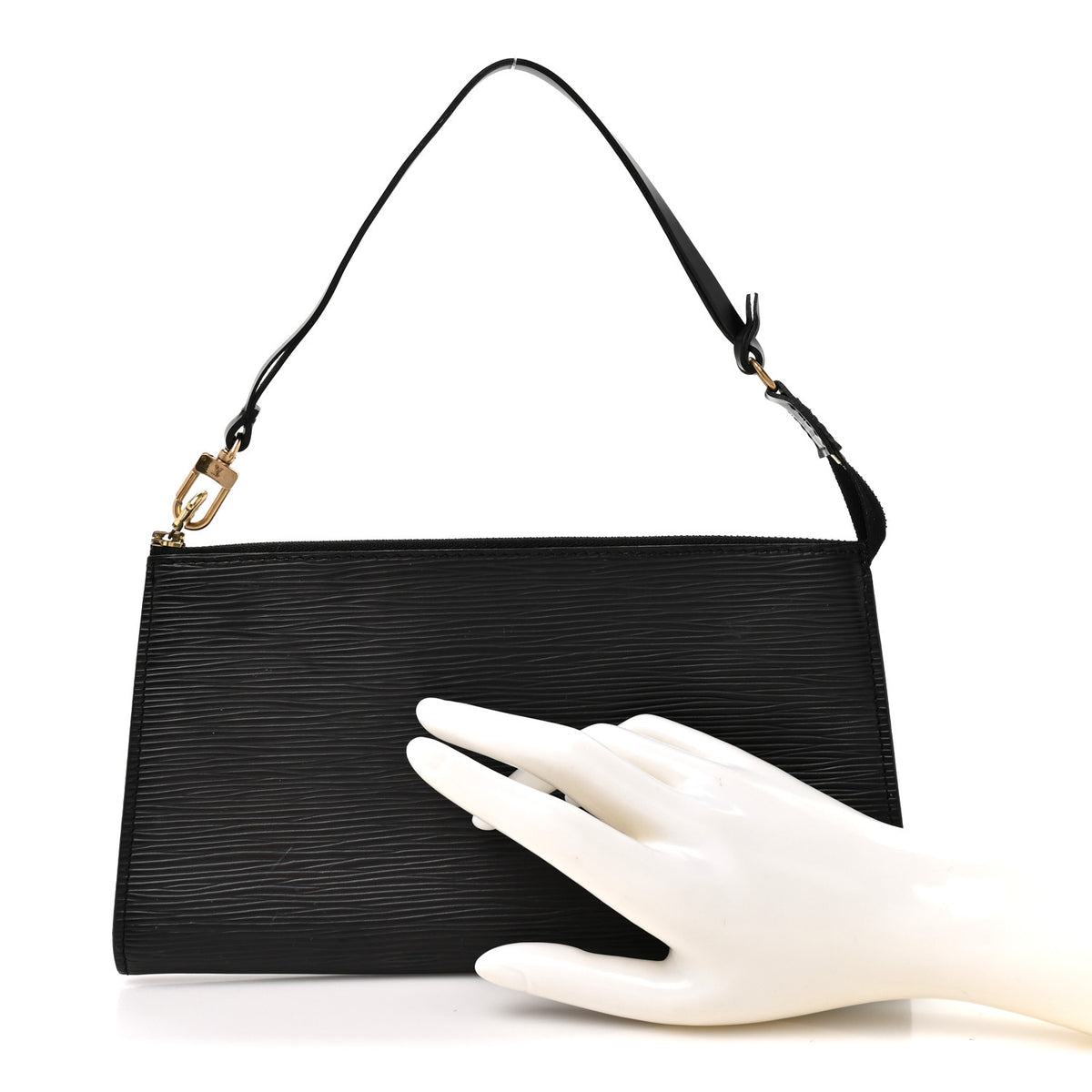 Louis Vuitton Epi Pochette Accessories 24 Black 2 of 9