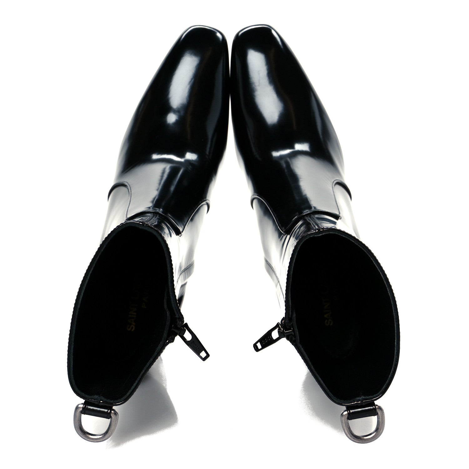Saint Laurent Vitello Marilyn Betty 70 Ankle Zip Boots 36 Black 2 of 10