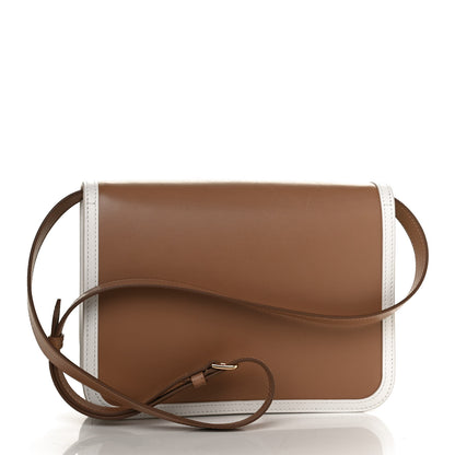 Burberry Smooth Calfskin Monogram Medium TB Bag Chalk White Camel 3 of 10