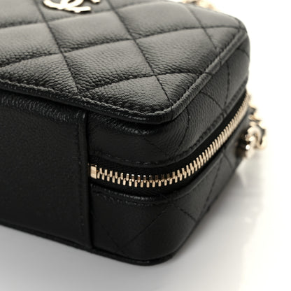 Chanel Caviar Quilted Small Top Handle Vanity Case With Chain Black 9 of 10
