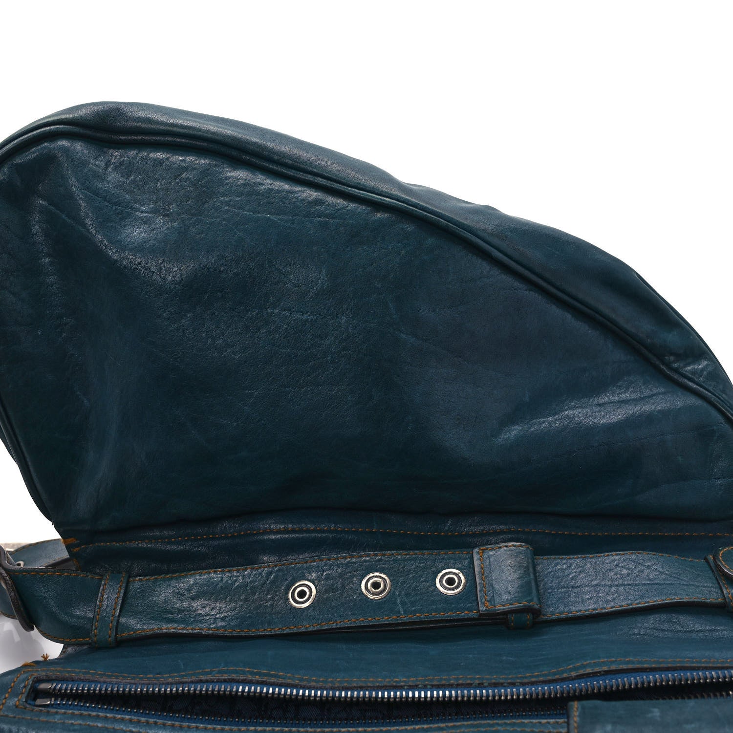 Christian Dior Calfskin Medium Gaucho Double Saddle Bag Dark Blue 12 of 14