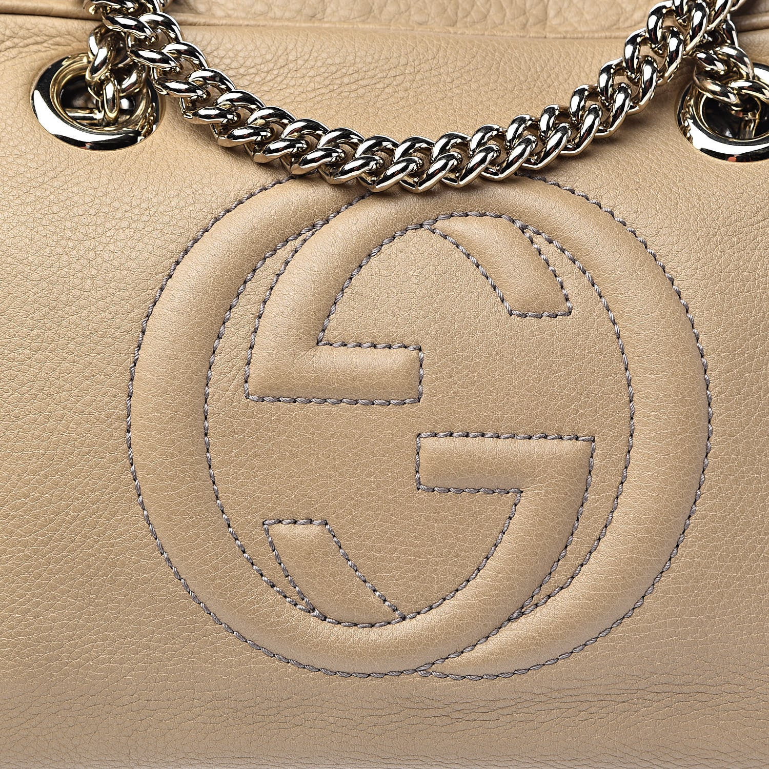 Gucci Pebbled Calfskin Small Soho Bowler Camelia 13 of 13