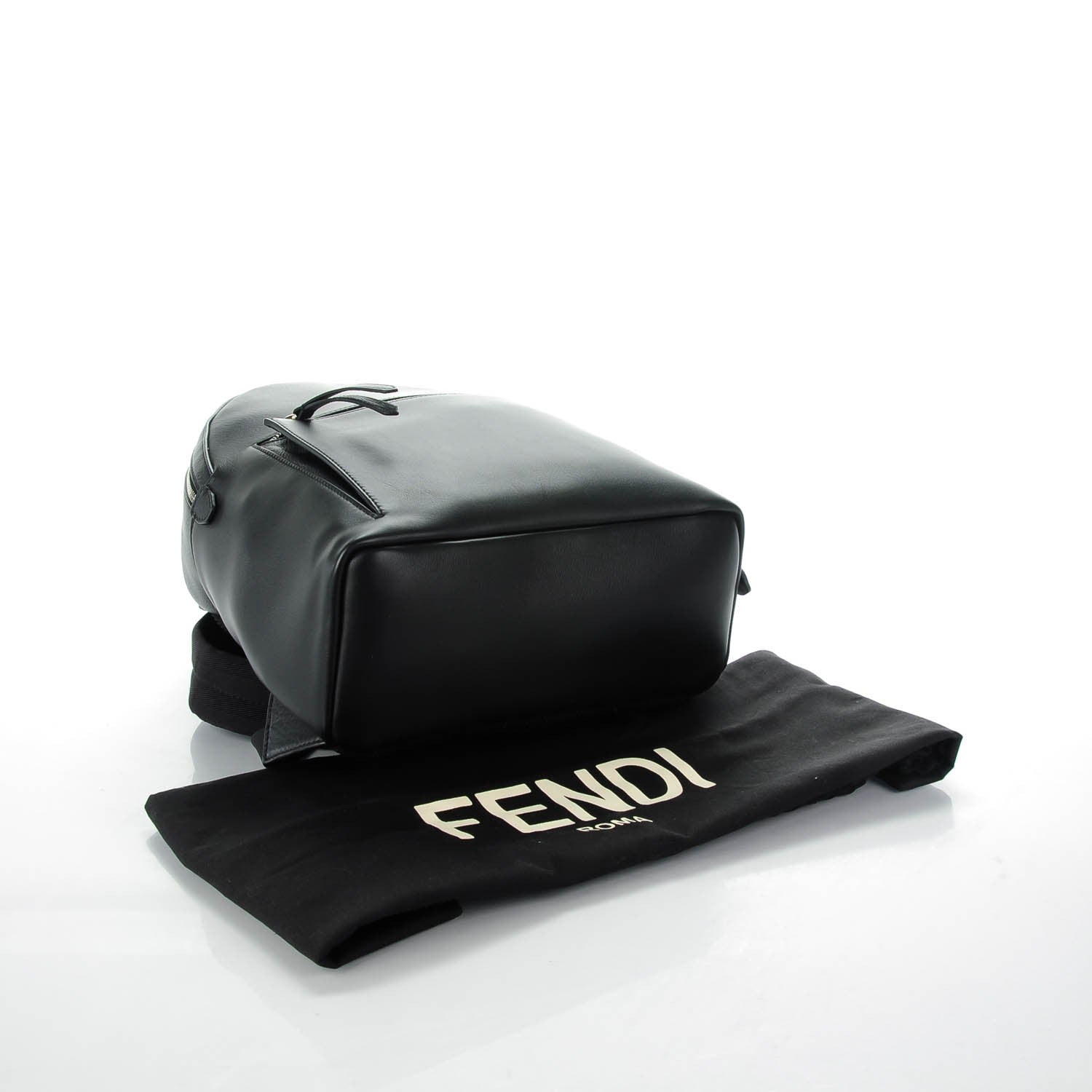 Fendi Vitello Dolce Croc Tail Backpack Black 4 of 8