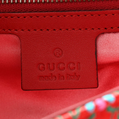 Gucci Jacquard Matelasse Floral Medium GG Marmont Shoulder Bag Red 6 of 12