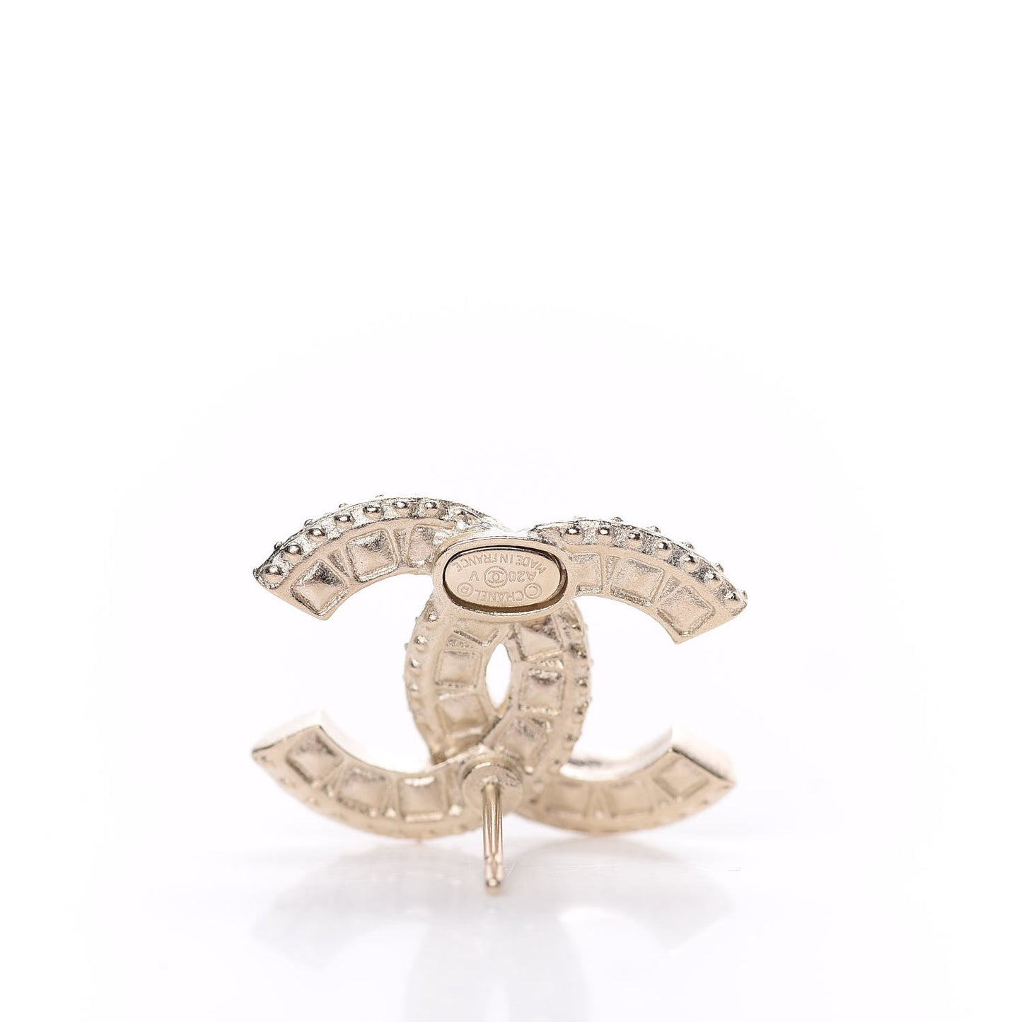 Crystal Timeless CC Earrings Light Gold