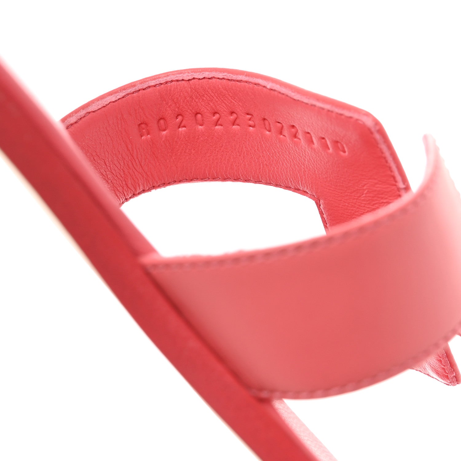 Hermes Box Calfskin Oran Sandals 40 Rose Boise 7 of 8