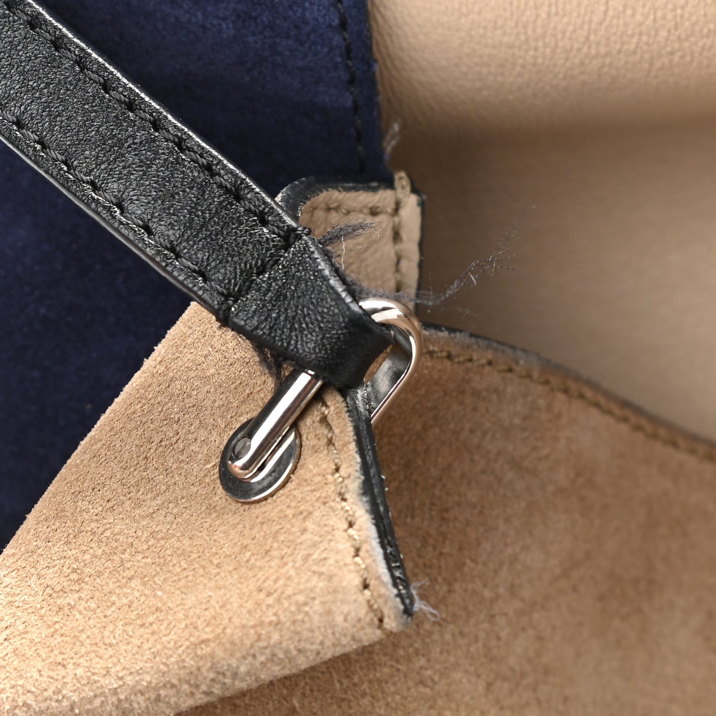 Calfskin Suede All Soft Shoulder Bag Ocean Blue