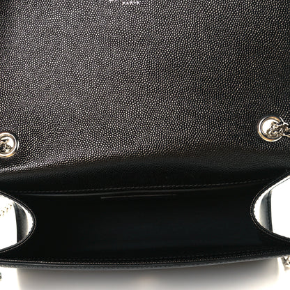 Saint Laurent Grain De Poudre Small Monogram Kate Satchel Black 5 of 7