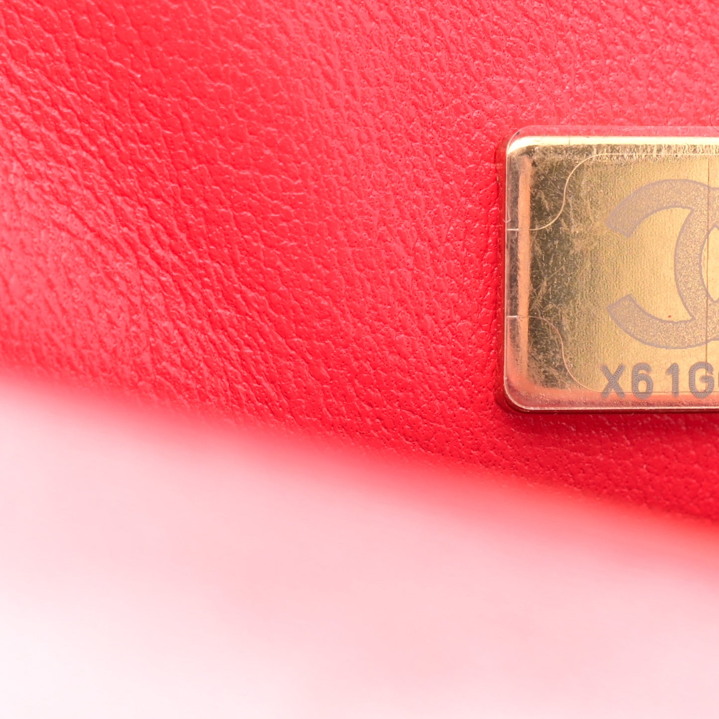 Shiny Lambskin Quilted Sweetheart Mini Flap Red