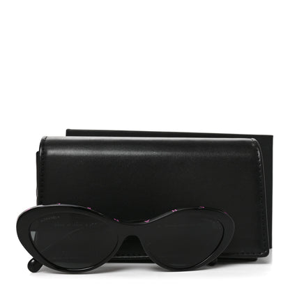 Chanel Acetate Oval Sunglasses 5416-A Black Pink 7 of 7