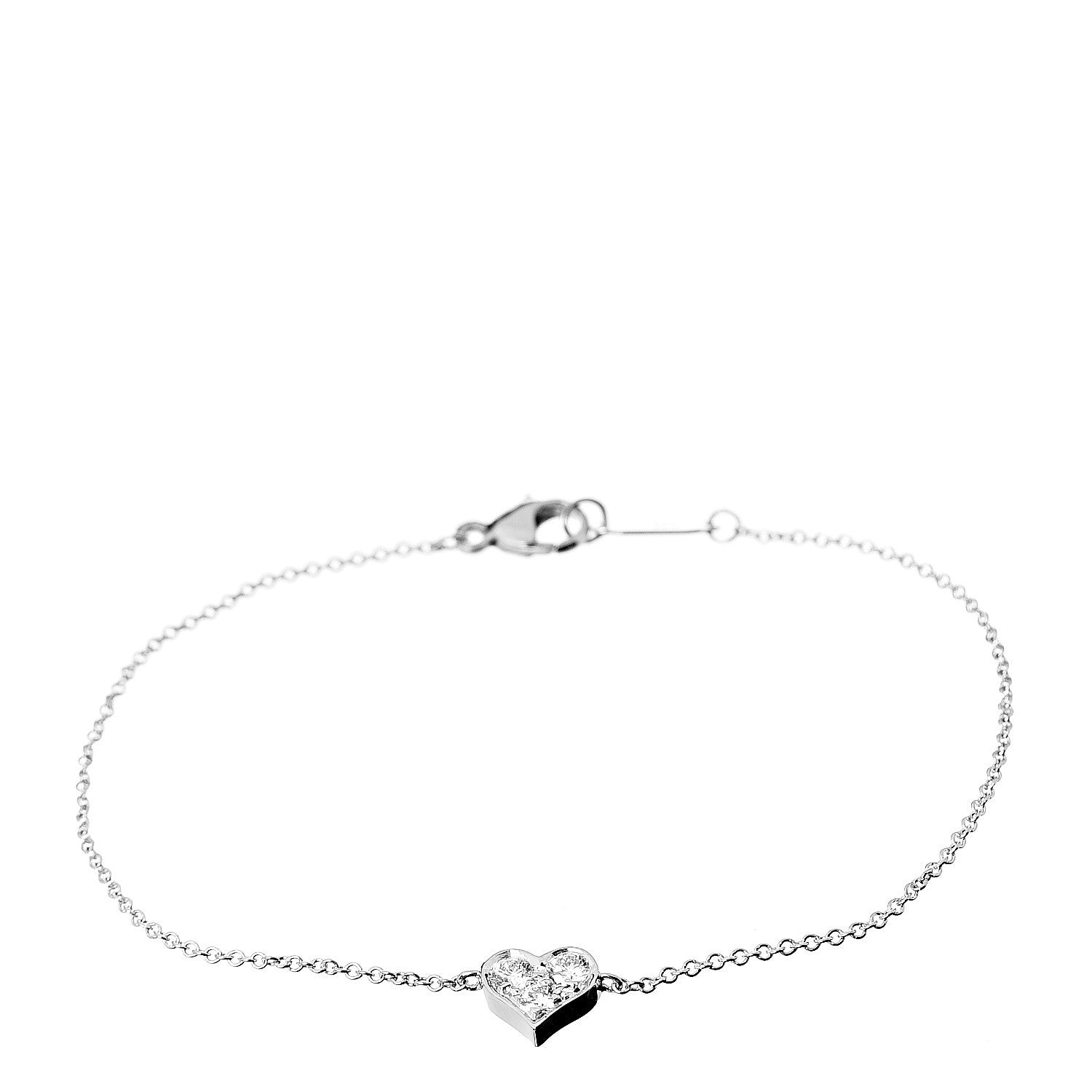 Tiffany Platinum Diamond Hearts Bracelet 1 of 3