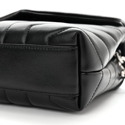 Saint Laurent Calfskin Y Quilted Monogram Toy Loulou Crossbody Bag Black 10 of 11