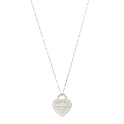 Tiffany Sterling Silver Small Return to Tiffany Heart Pendant Necklace 1 of 6