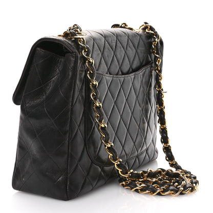 Chanel Lambskin Quilted XL Jumbo Single Flap Black 3 of 13