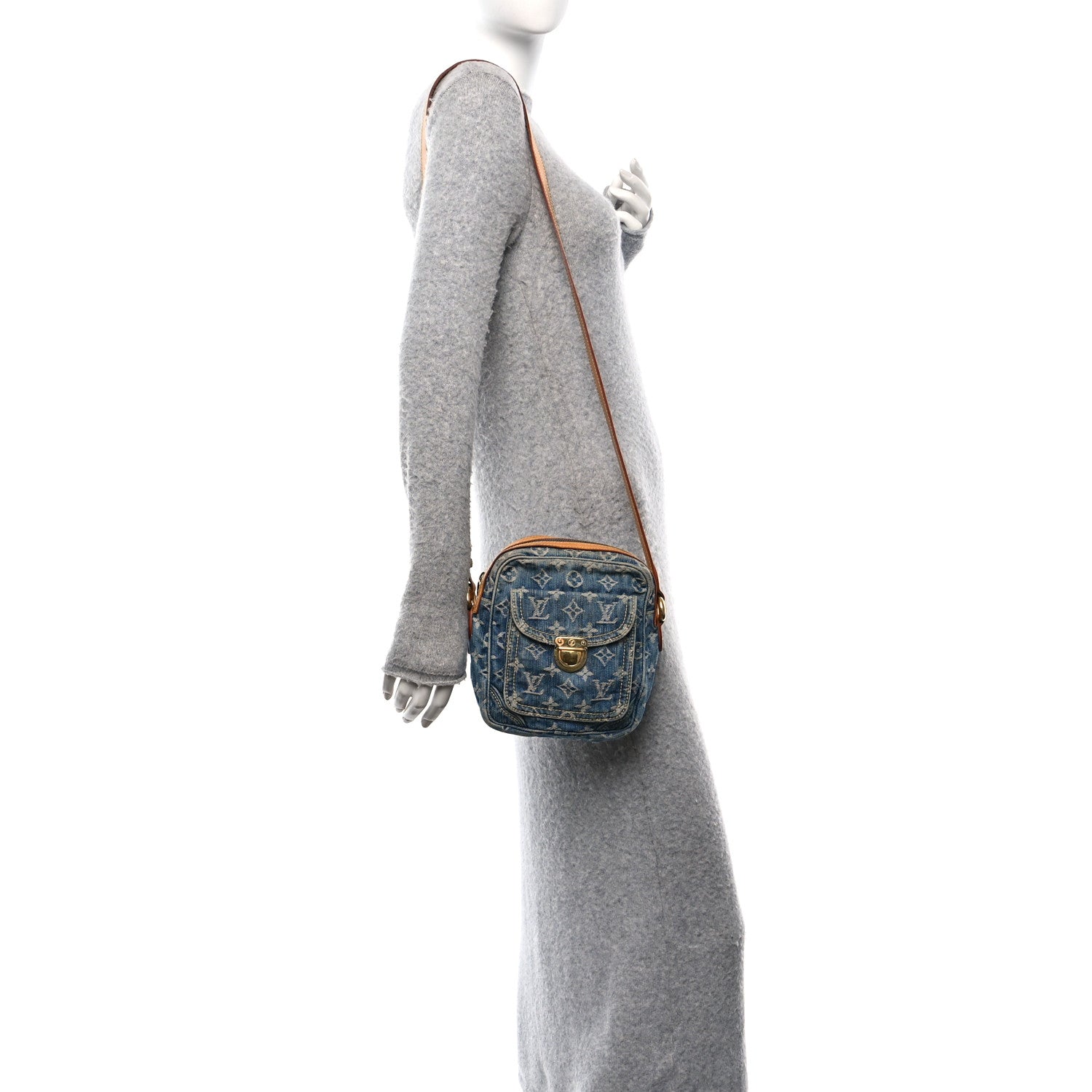 Louis Vuitton Denim Camera Bag Blue 2 of 9