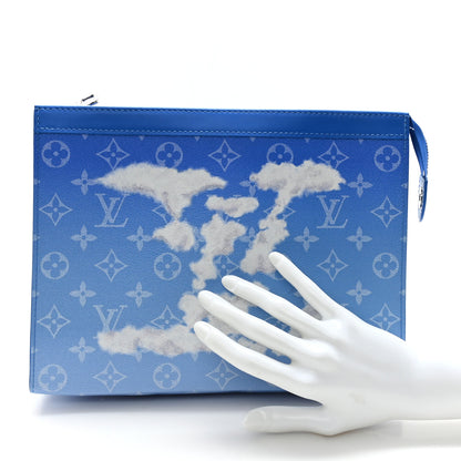 Louis Vuitton Monogram Clouds Pochette Voyage MM A4 Blue 2 of 7