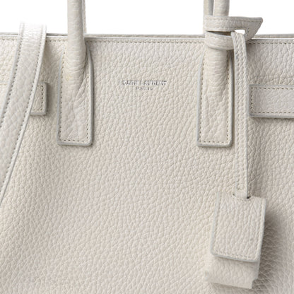 Saint Laurent Grained Calfskin Nano Sac de Jour Dove White 9 of 9