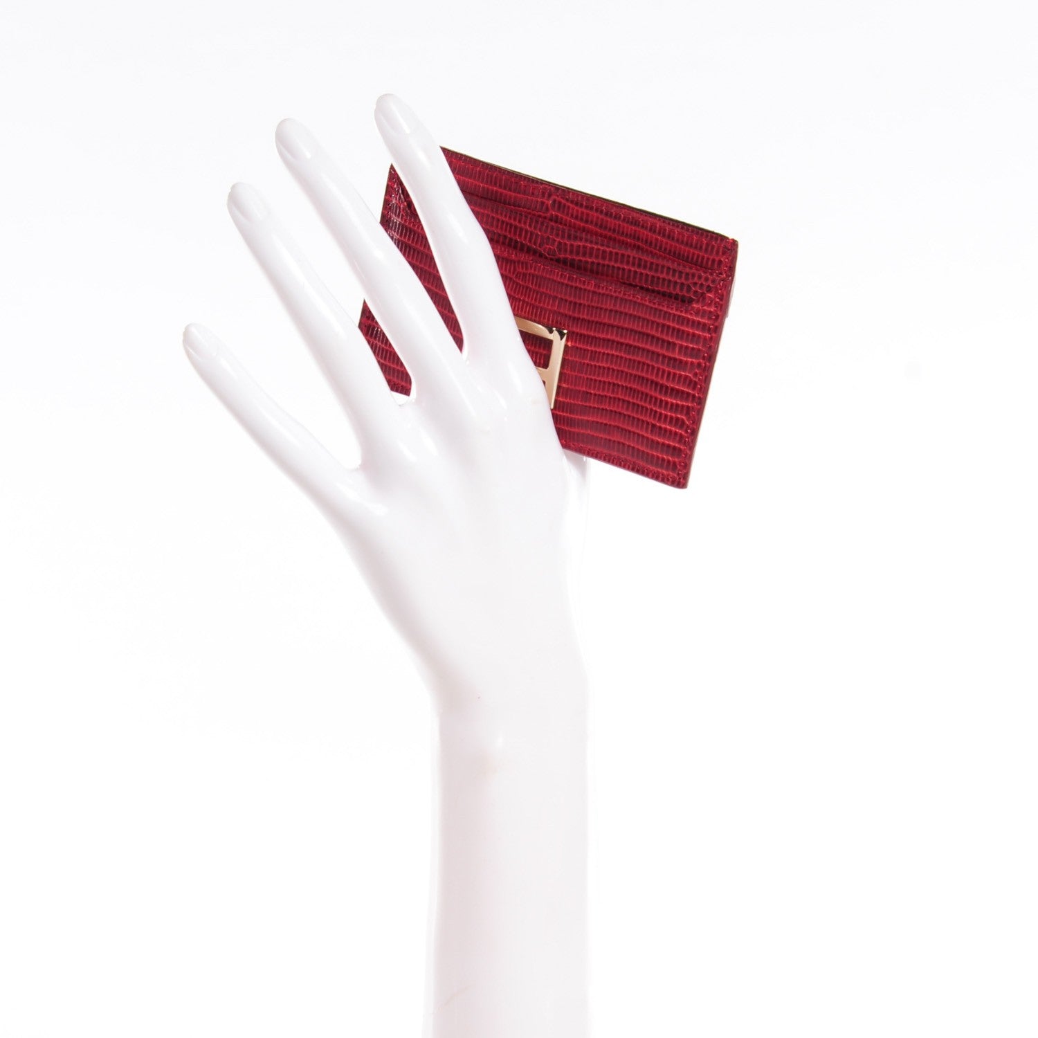 Fendi Lizard Card Holder Red 2 of 9