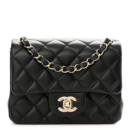 Chanel Lambskin Quilted Mini Square Flap Black 1 of 14