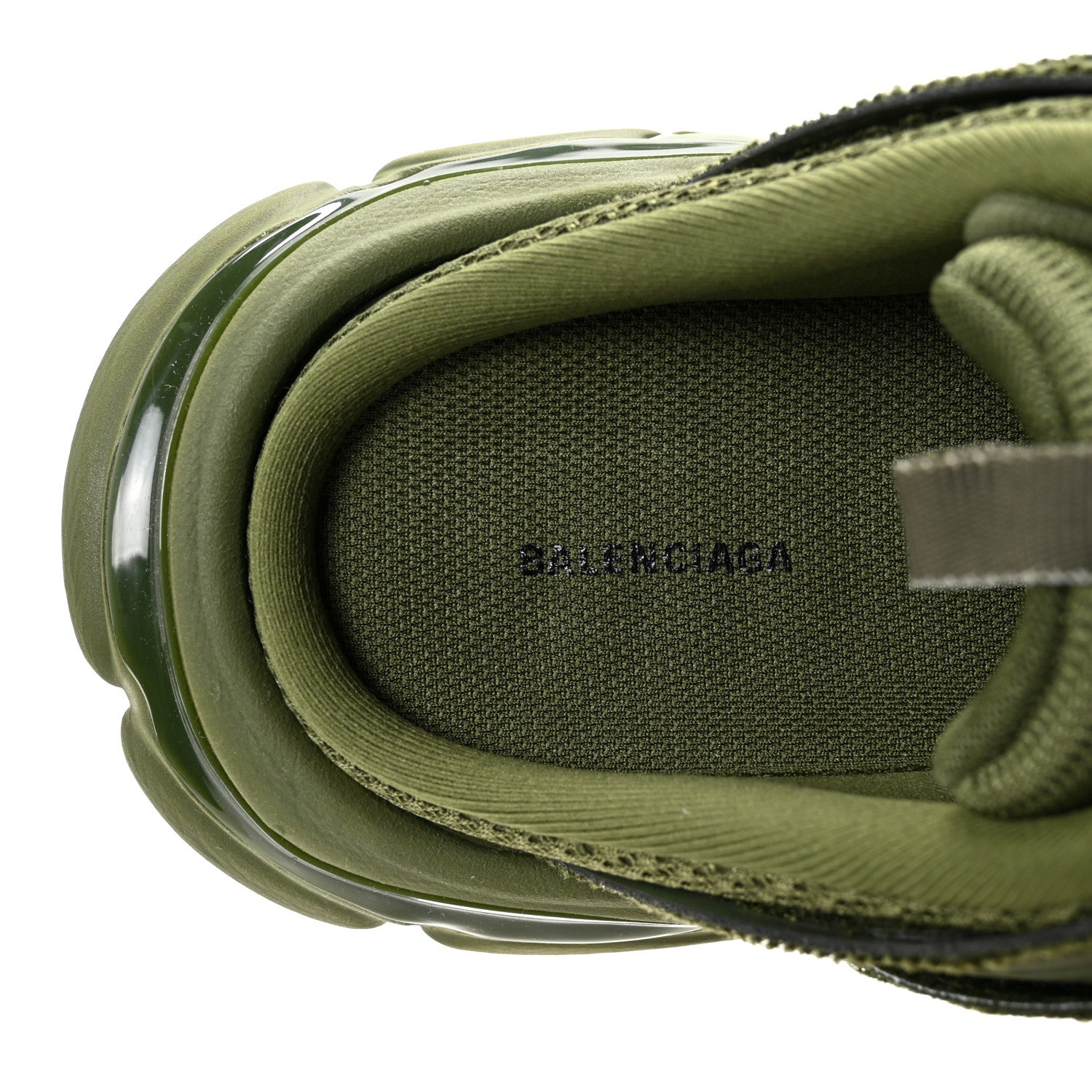 Balenciaga Mesh Rubber Mens Track Mules 41 Kaki 7 of 9