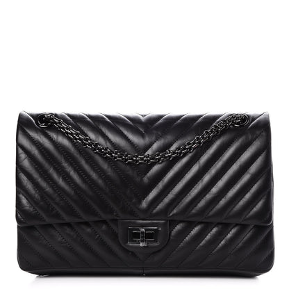 Chanel Aged Calfskin Chevron Quilted 2.55 Reissue 226 So Black 1 of 9