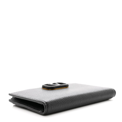 Valentino Garavani Grained Calfskin VLogo Coin Case Card Holder Black 4 of 7