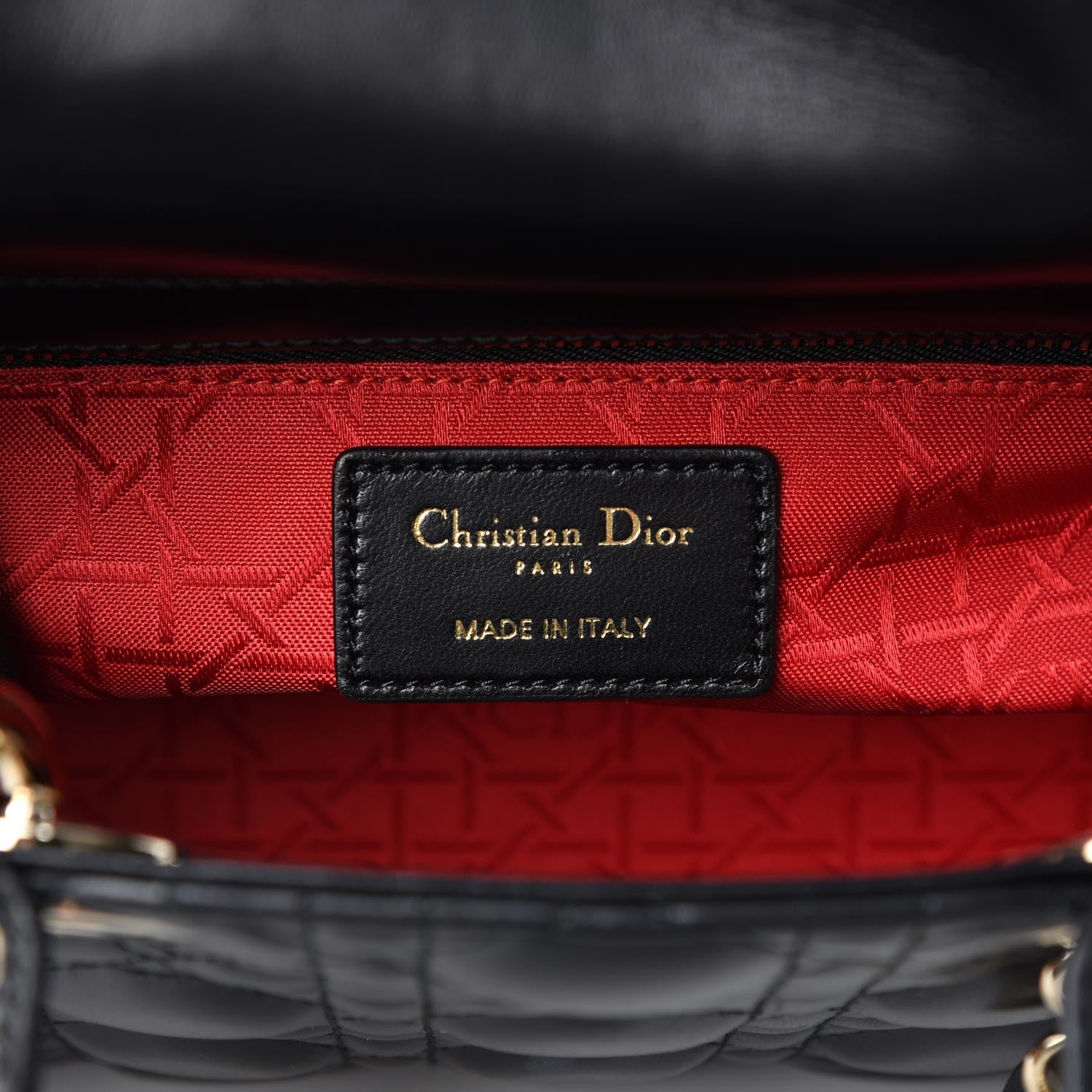 Christian Dior Lambskin Cannage Small Lucky Badges My Lady Dior Black 8 of 8