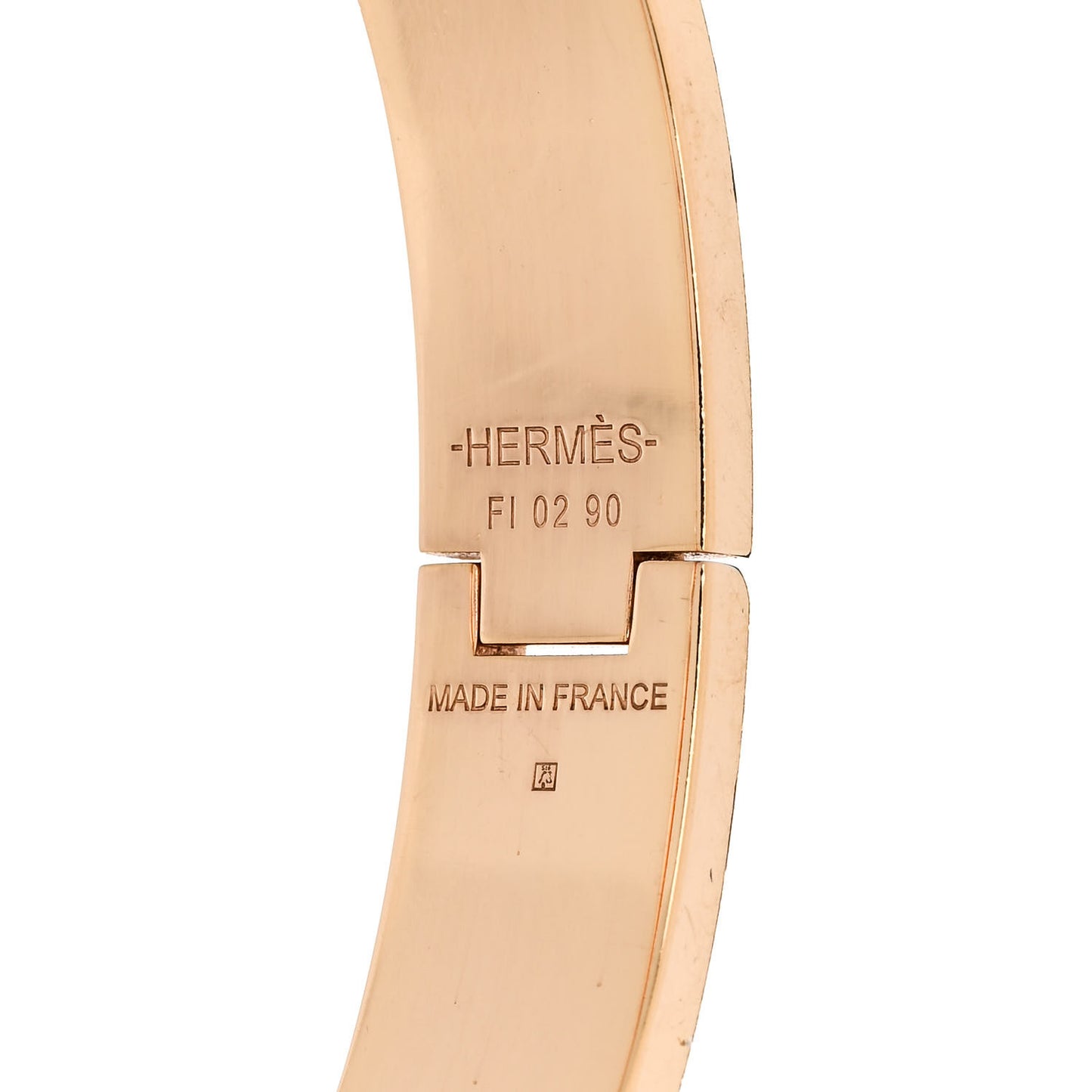 Enamel Narrow Clic Clac H Bracelet GM Marron Glace