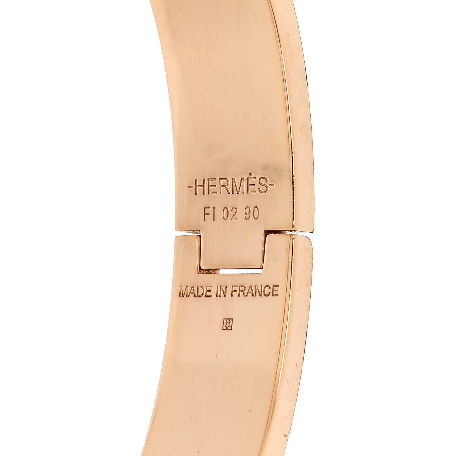 Hermes Enamel Narrow Clic Clac H Bracelet GM Marron Glace 4 of 4