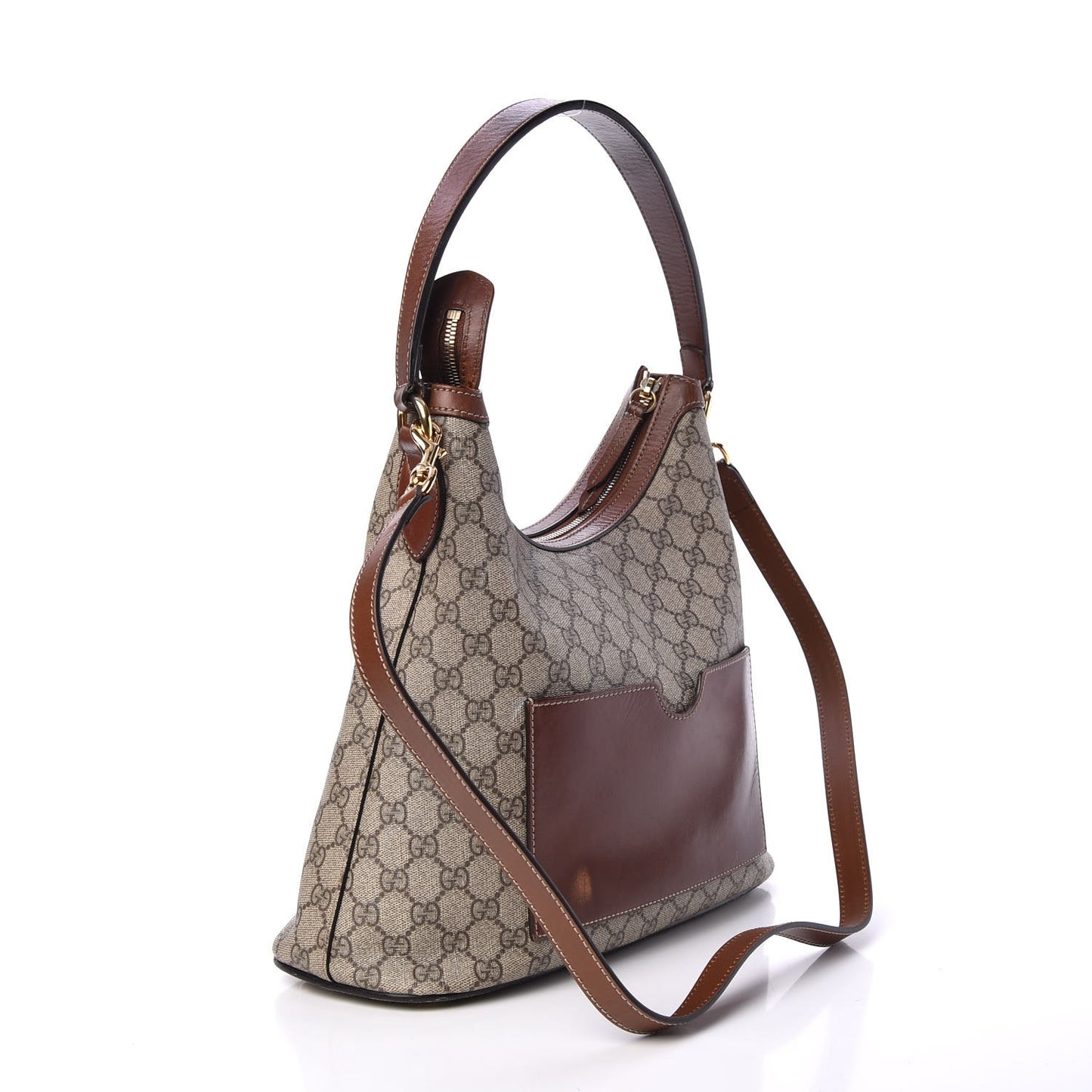GG Supreme Monogram Linea A Hobo Brown