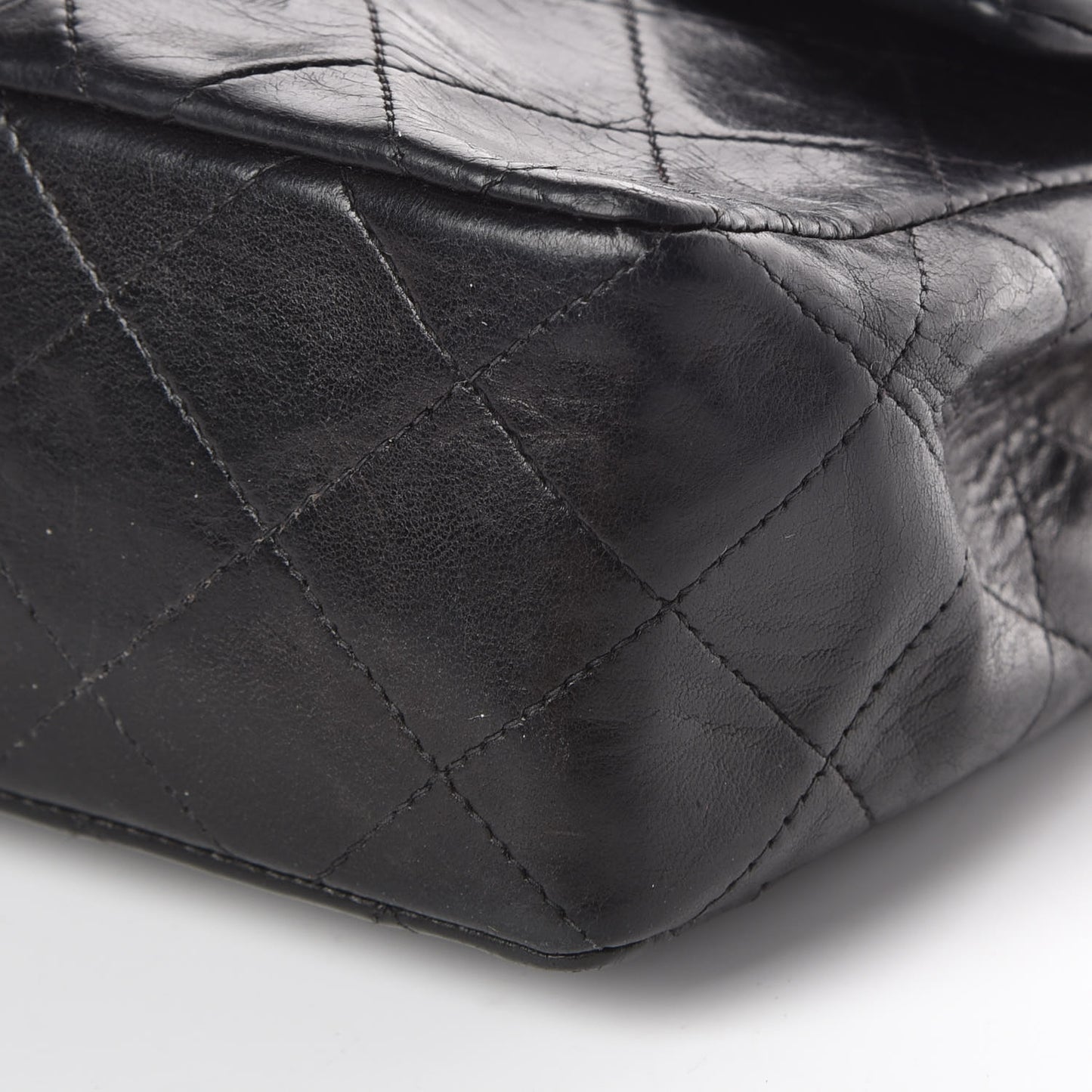 Lambskin Quilted Mini Square Flap Black