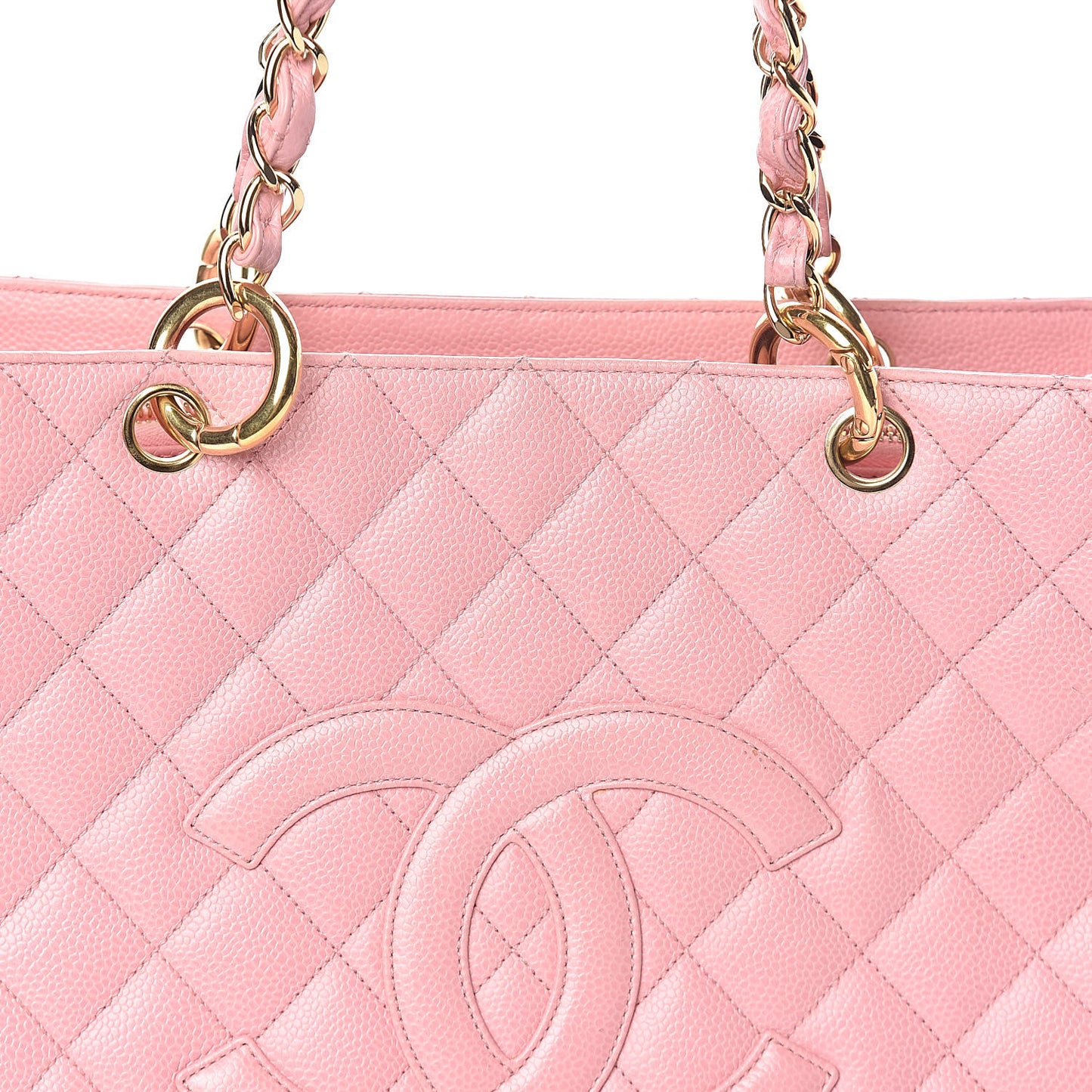 Caviar Quilted Grand Shopping Tote GST Pink