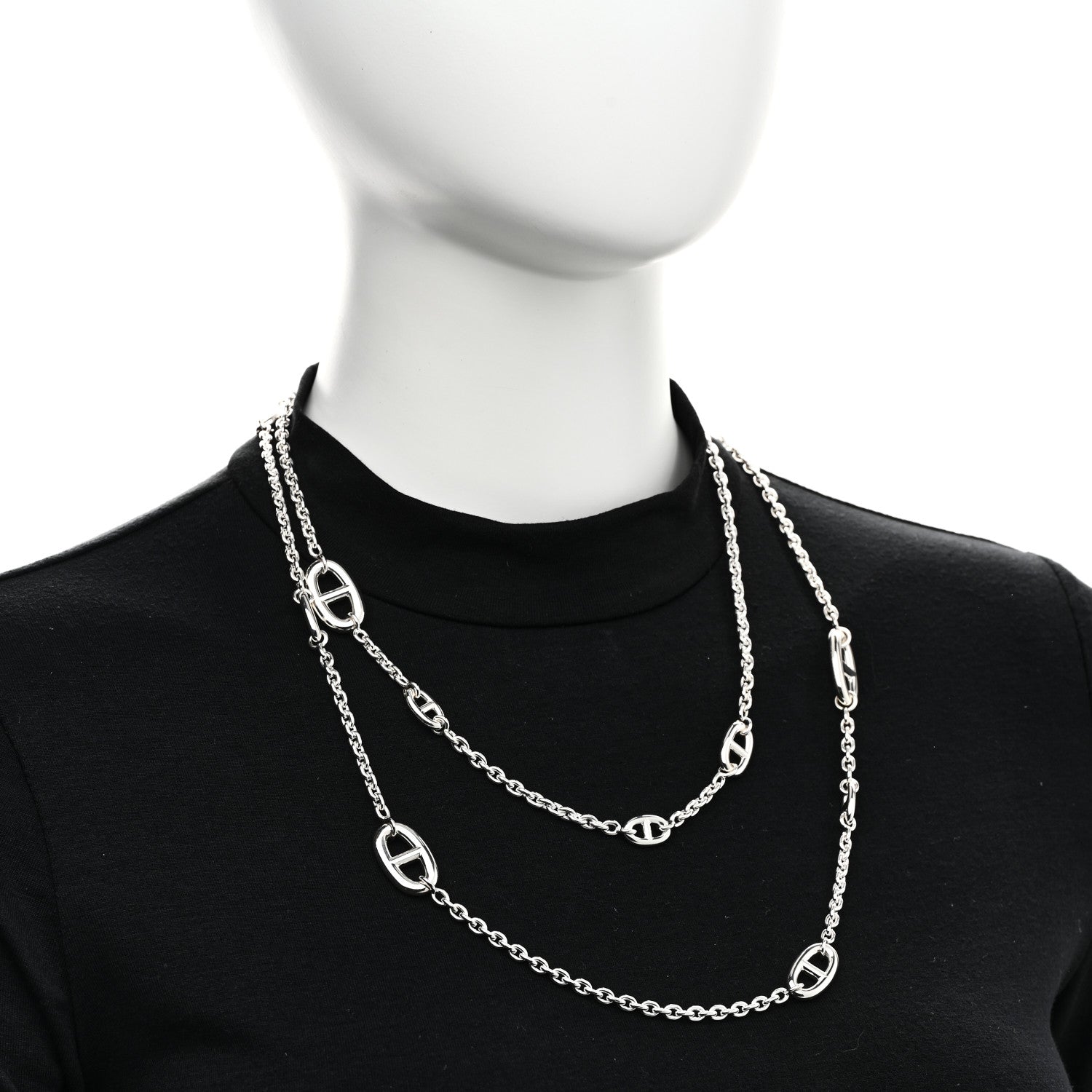 Hermes Sterling Silver Farandole Necklace 120 2 of 7