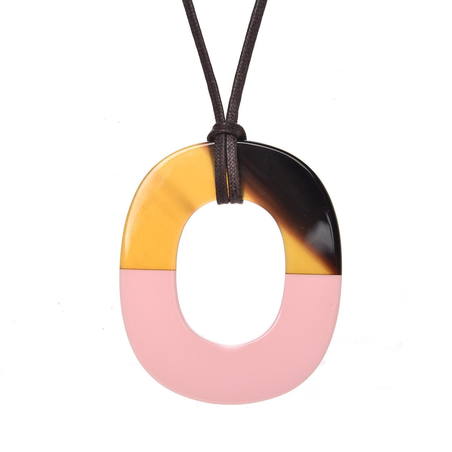 Buffalo Horn Isthme Pendant Necklace Rose Boudoir