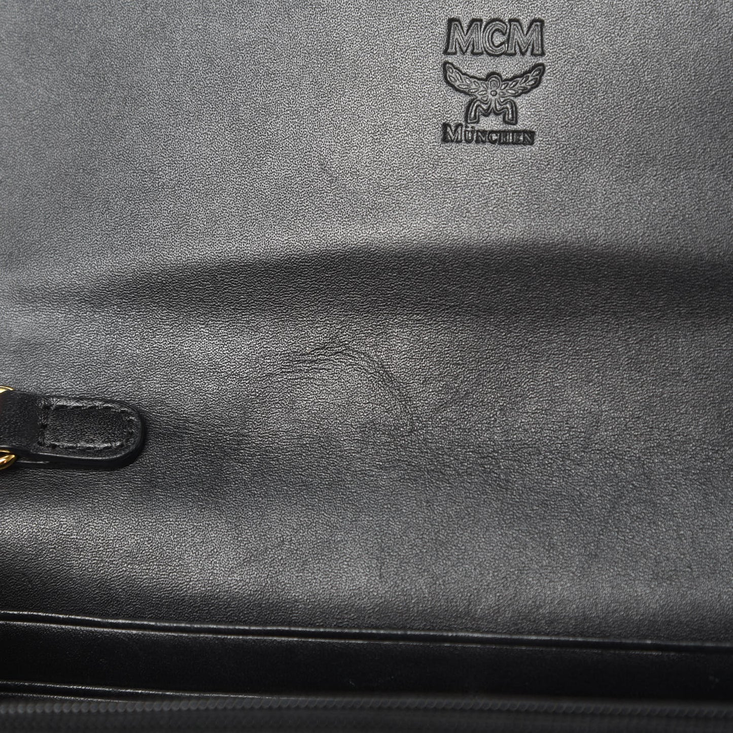 Grained Calfskin Studded Crossbody Bag Black