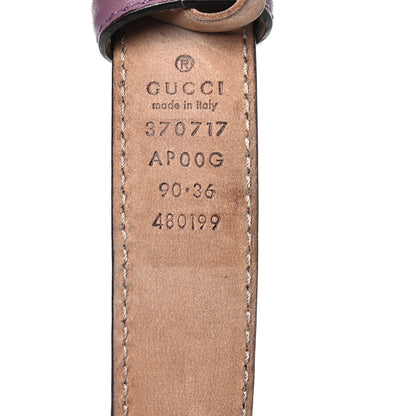 Gucci Moon Calfskin Interlocking G 25mm Belt 90 36 Purple 3 of 7