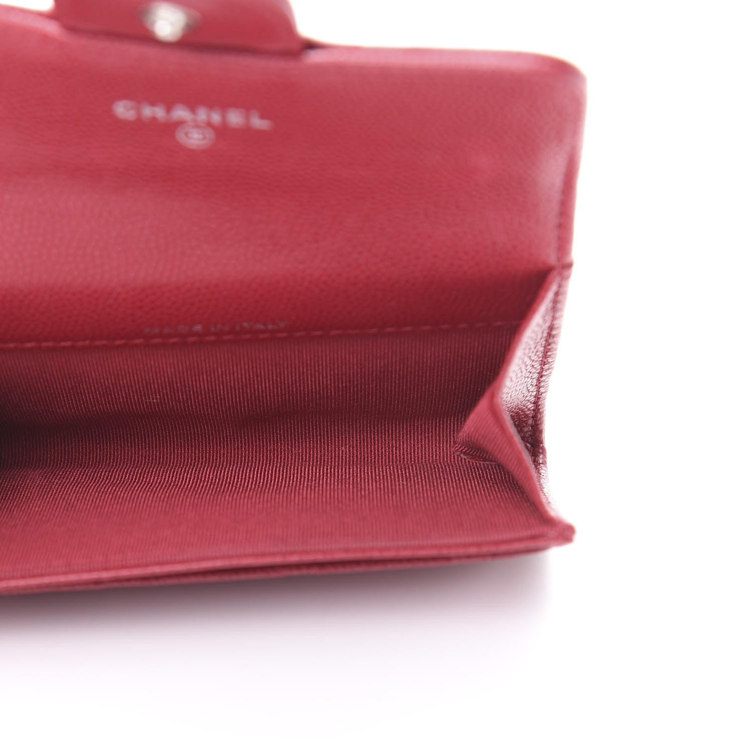 Chanel Caviar Quilted Flap Card Holder Wallet Dark Pink 5 of 9