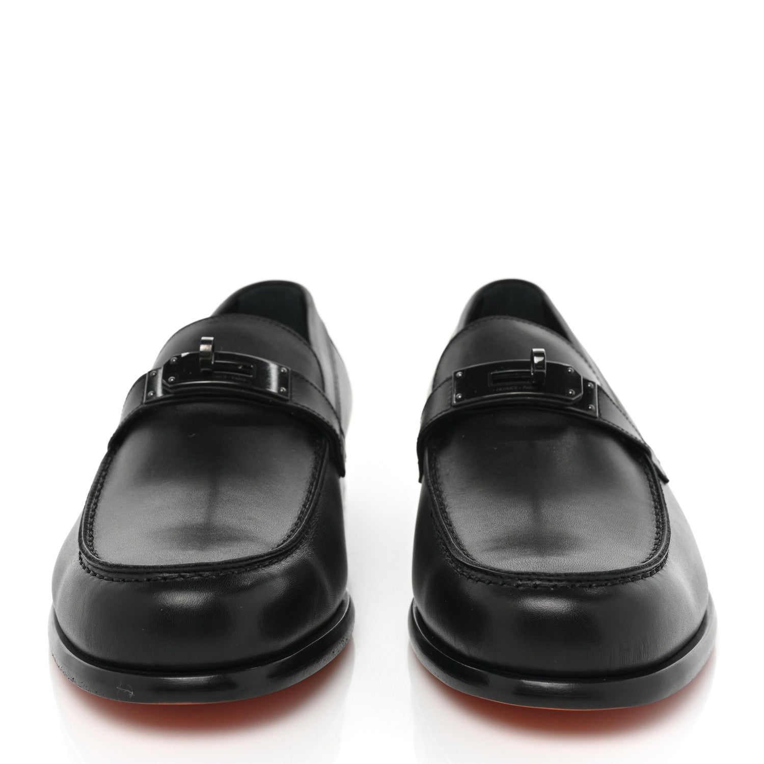 Hermes Calfskin Mens Destin Loafer 43 Black 2 of 10