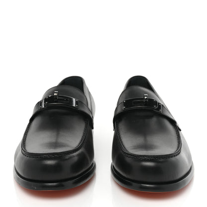 Hermes Calfskin Mens Destin Loafer 43 Black 2 of 10