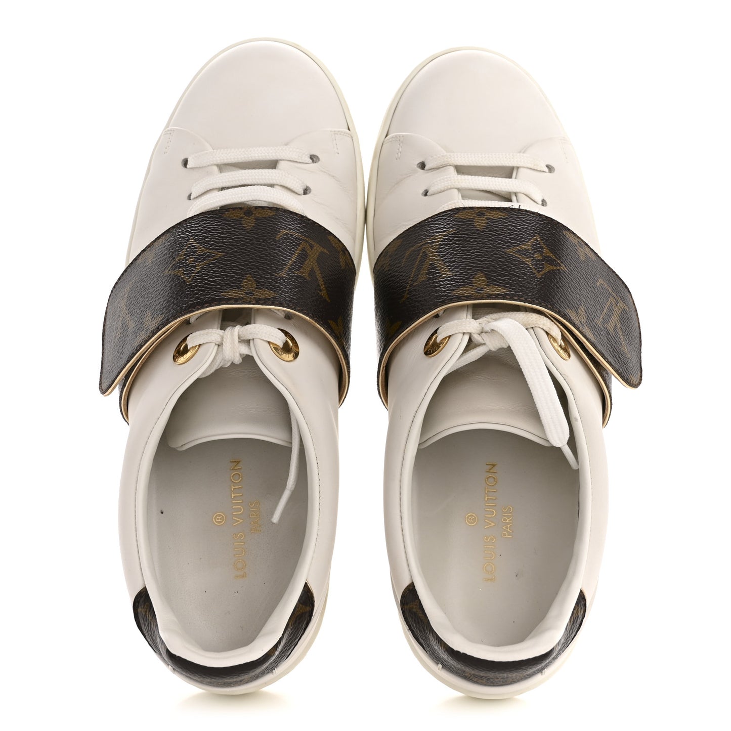 Calfskin Monogram Frontrow Sneaker 36 White