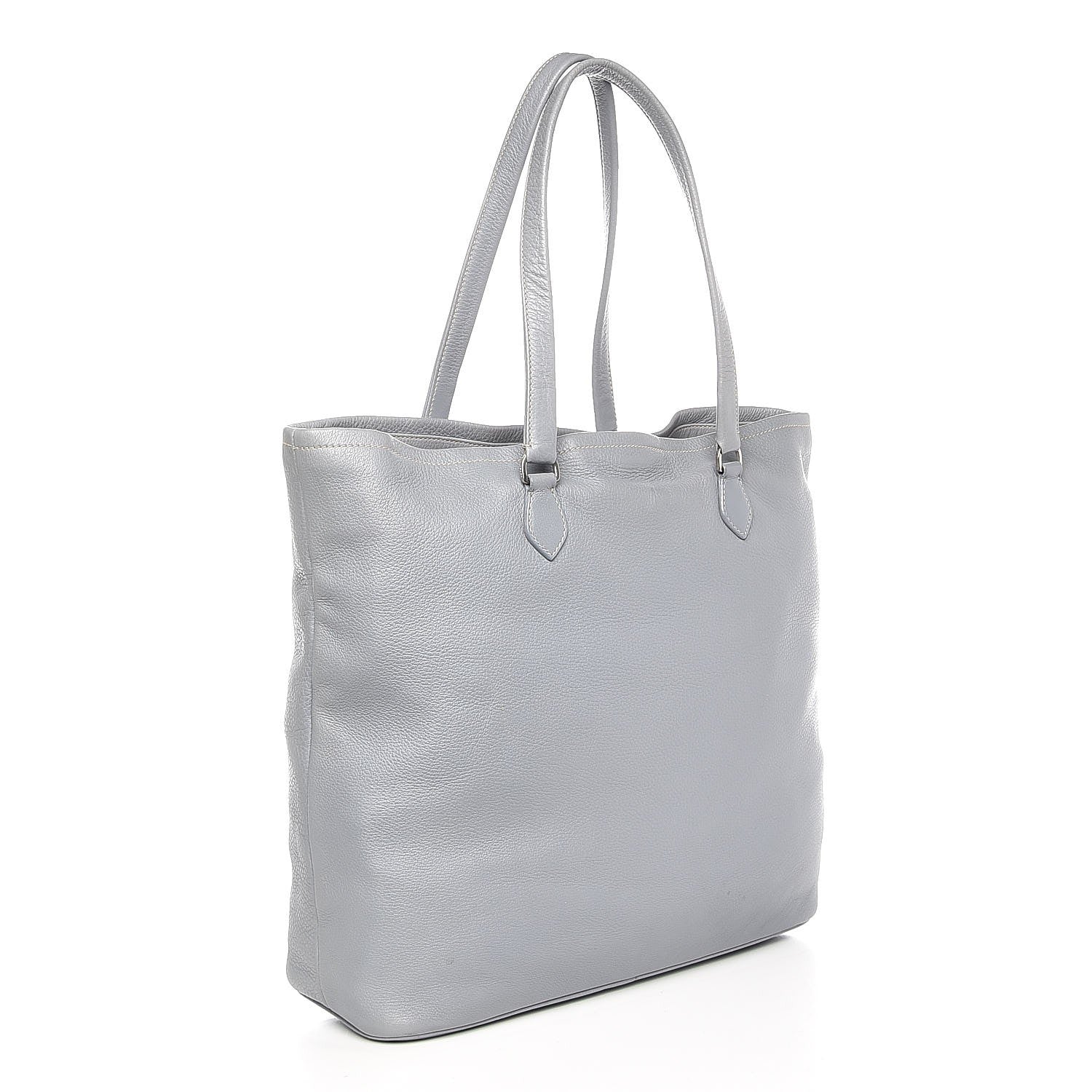 Prada Vitello Daino Shopper Tote Light Blue 3 of 7