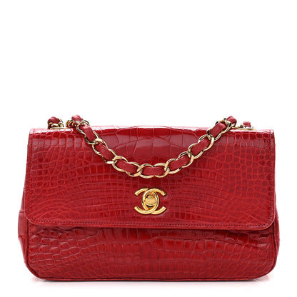 Chanel Alligator Mini Rectangular Flap Red 1 of 15