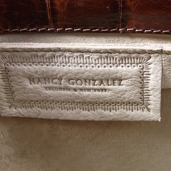 Crocodile Clutch Cognac