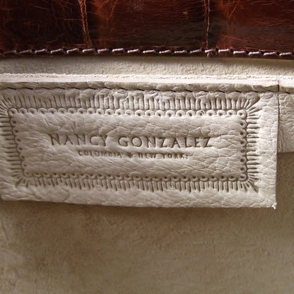 Nancy Gonzalez Crocodile Clutch Cognac 6 of 8