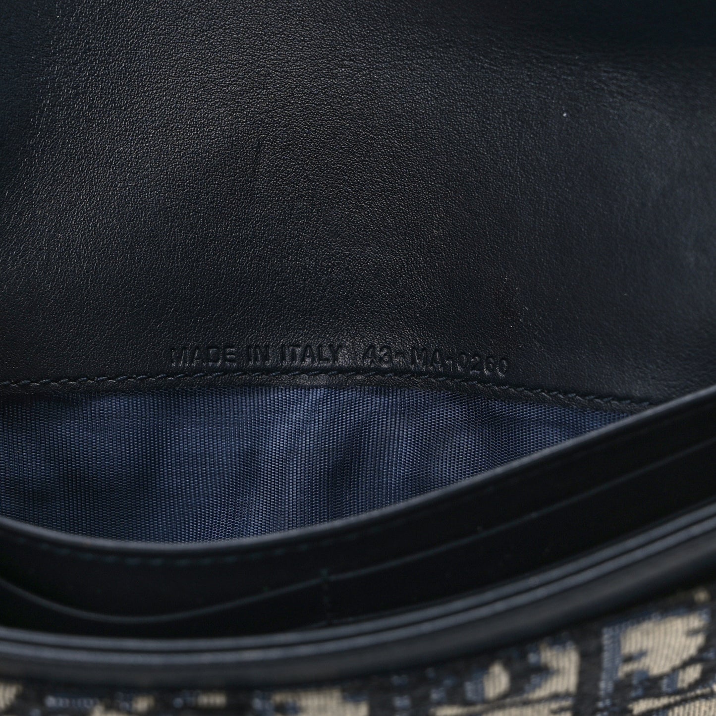 Oblique Saddle Chain Long Wallet Blue