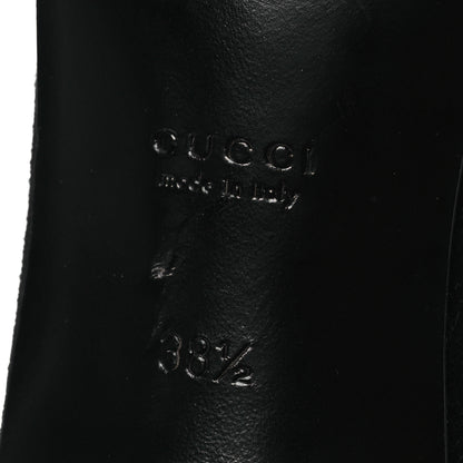 Gucci Suede Web Womens Loafers 38.5 Black 8 of 15
