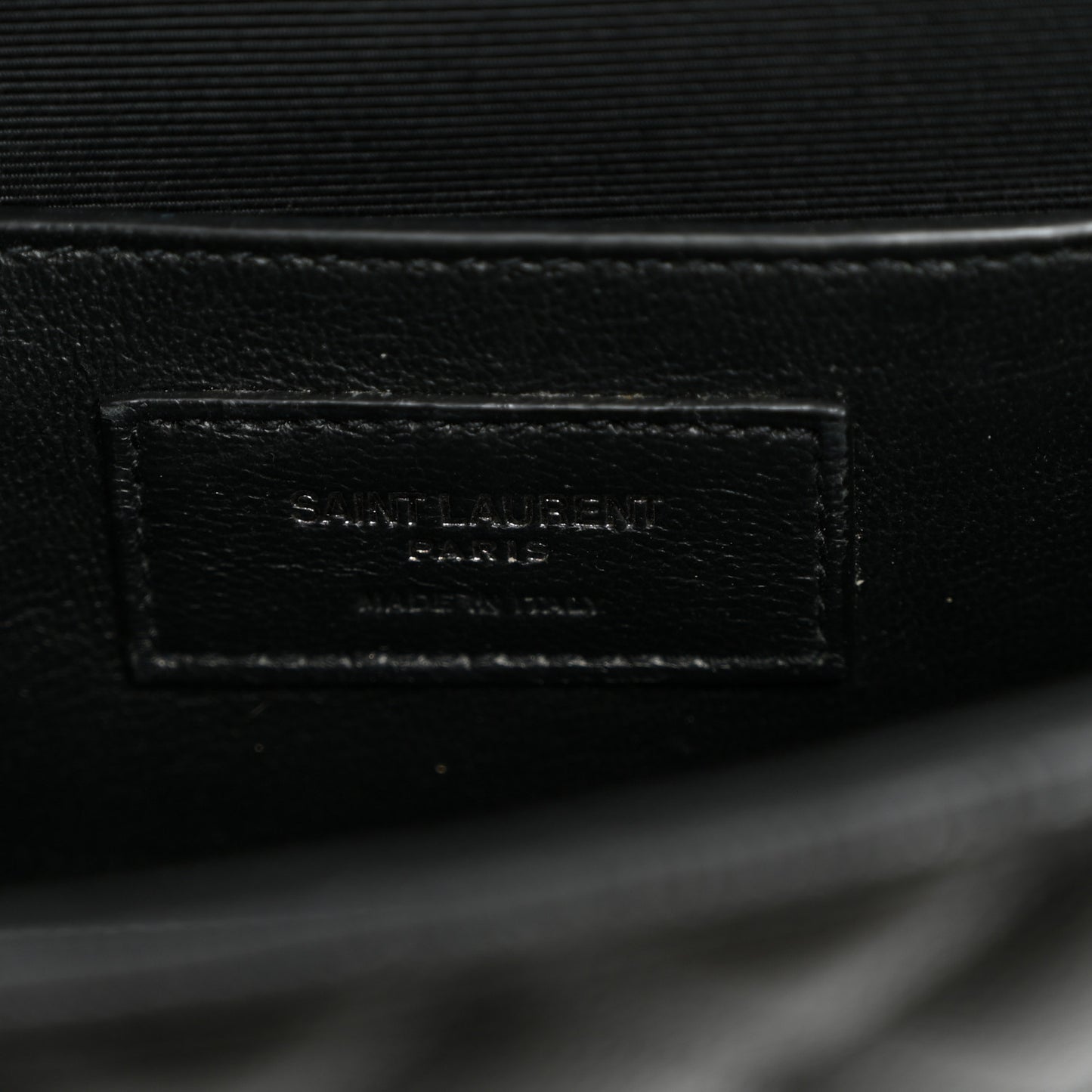 Grain De Poudre Textured Mixed Matelasse Triquilt Small Monogram Monochrome Satchel Black